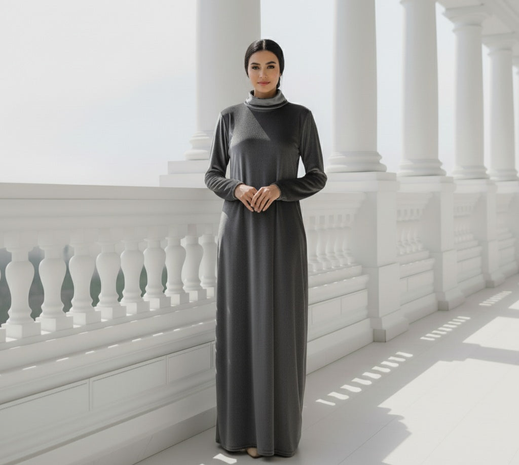 Cowl Neck | French Stretchable Velvet | 1 PCs Dress