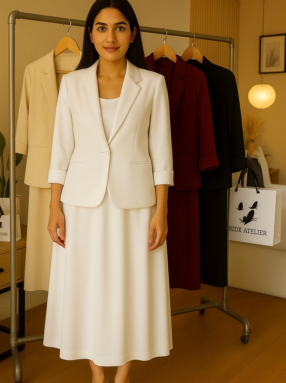 Wrap Coat Dress | 2 PCs Dress