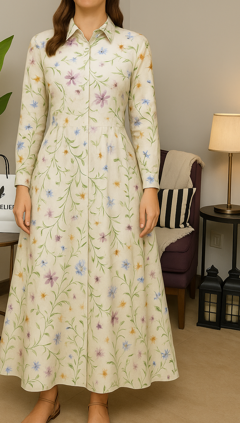 Floral Mist | 1 PCs Dress | Slub Cotton