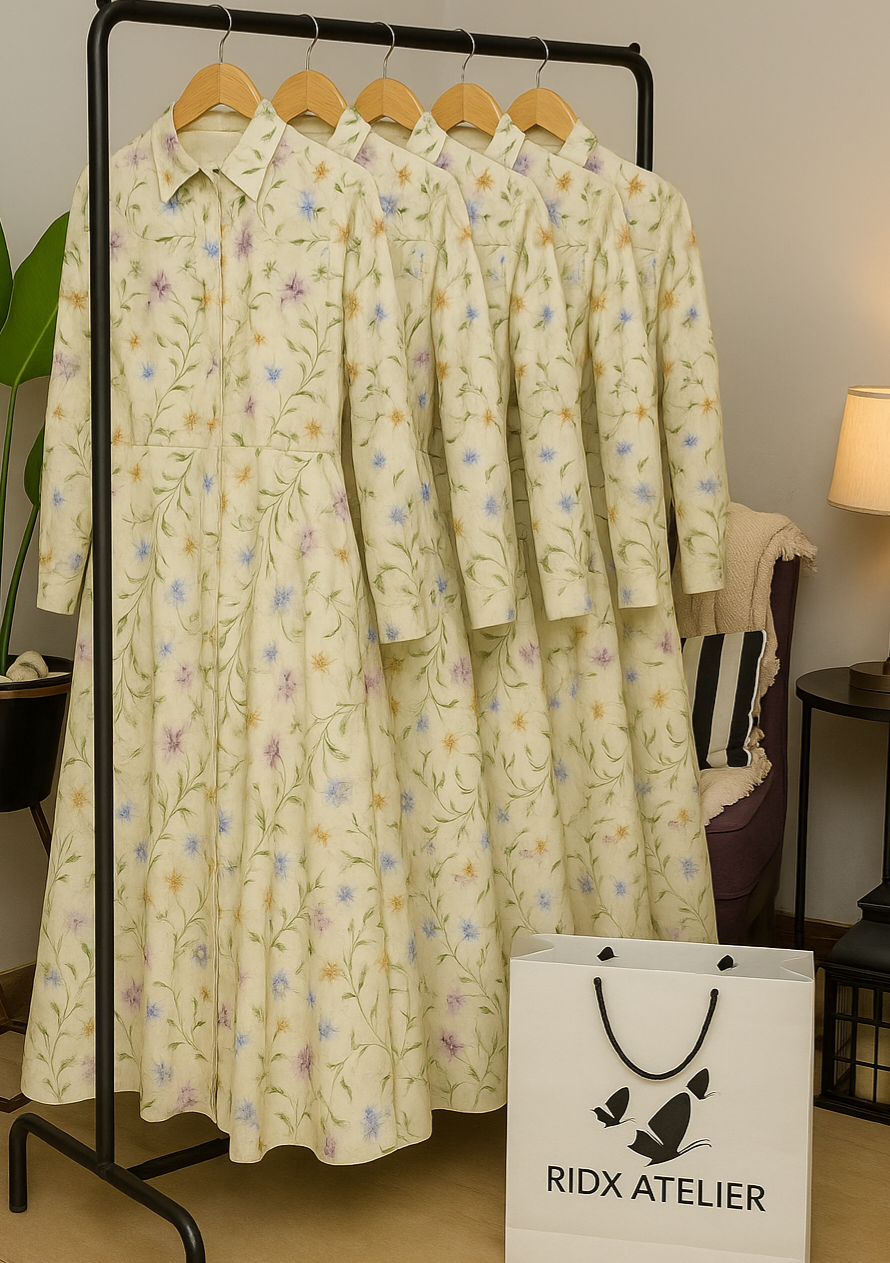 Floral Mist | 1 PCs Dress | Slub Cotton